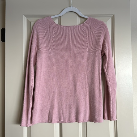 Long Sleeve Pink Cotton Sweater - Picture 5 of 7